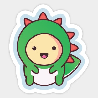 kawaii cute dinosaur baby cat muffin Sticker